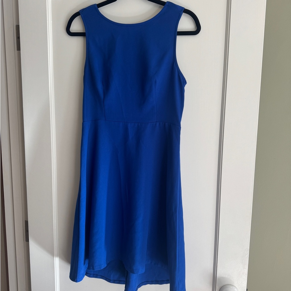 Alice Blue High Low Dress in Vibrant Blue